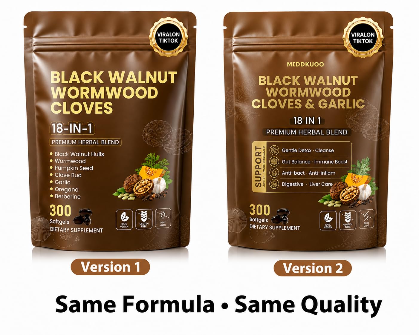 18-in-1 Wormwood Black Walnut Clove Herbal Cleanse Supplement |300 Softgels — Amazon image 9