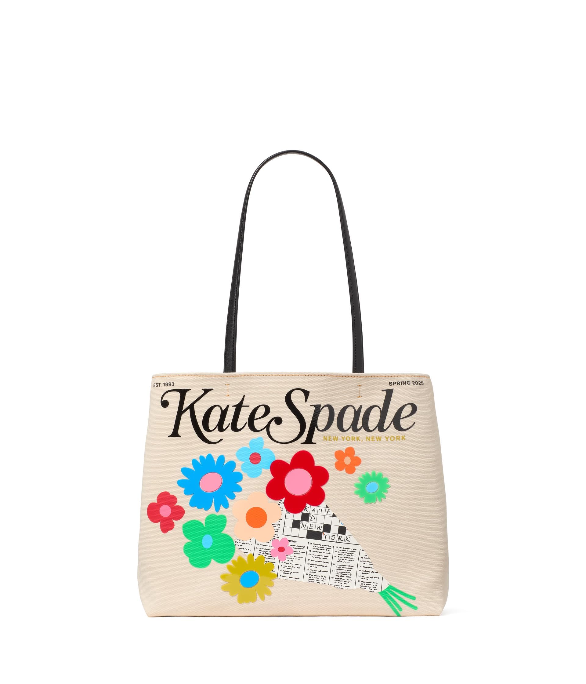 kate spade new york womens Fresh Picks Printed Canvas Large Tote