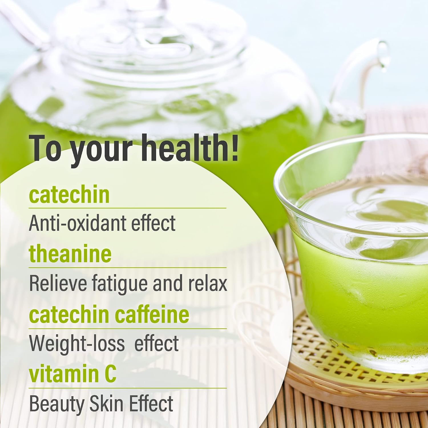 Organic Green Tea Bags 100 Count, Matcha Blend Flavor, from Japan, by Nakane Tea