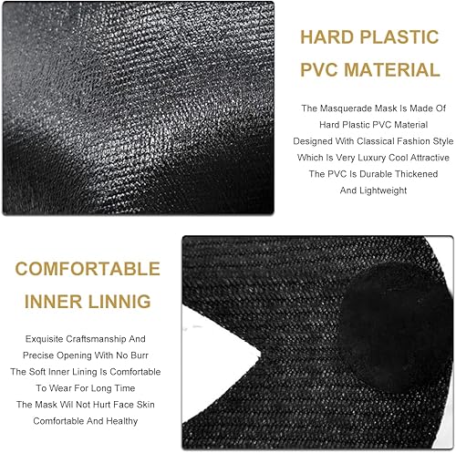 Miniatura 3 de MYMENU Máscara de máscaras para hombres y mujeres, máscaras venecianas vintage griegas, máscaras retro para Halloween, Carnaval, Mardi Gras,