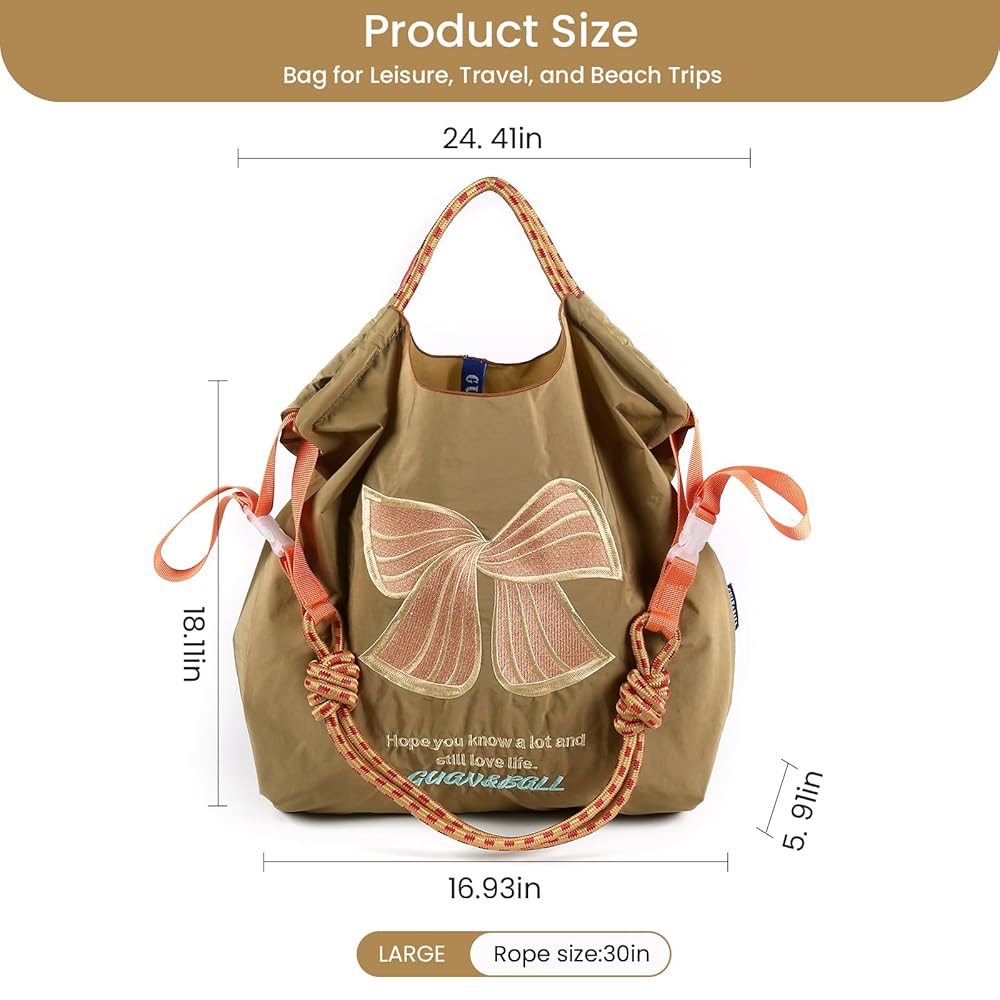 バッグ Cording Embroidery Round Tote Bag CircularTote_5x76x108x12_InThe