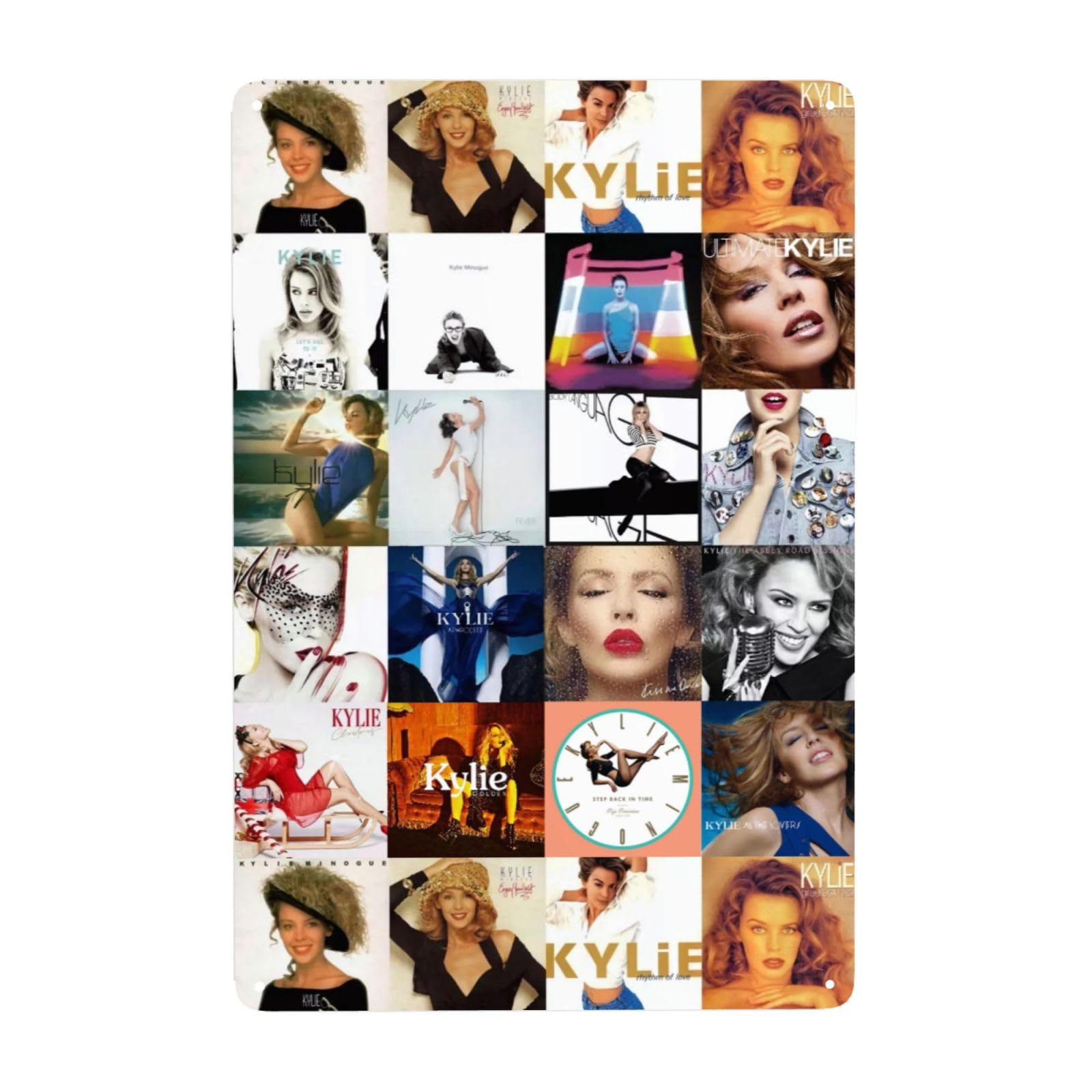 CASOWATKylie Singer Minogue Metal Tin Sign Wall Iron Painting For Home Bar Cafe Bedroom Poster Decor 8 X 12 Inch