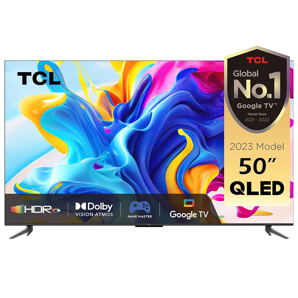 TCL 50 Inch 4K QLED HDR 10+ 4K QLED Smart Google TV with