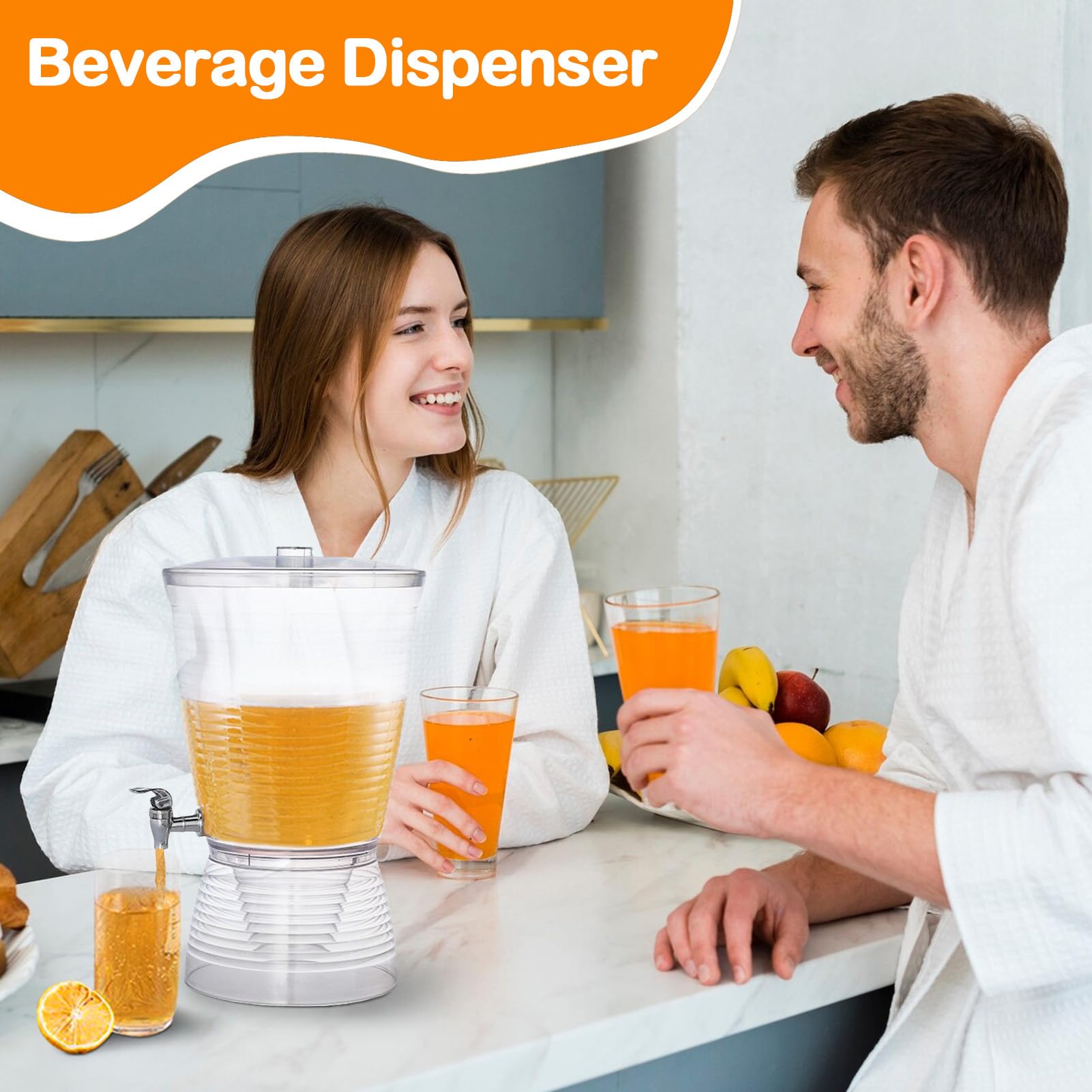 Duży Dozownik Napojów Na Blat Lemoniada Woda Z Lodem Kawa Herbata Wino | Dozownik Herbaty Do Piwa Kawy Herbaty Wina I Soku Oraz Do Domowej Kuchni Blatu Spiżarni Restauracji Komercyjnego Użytku Imp