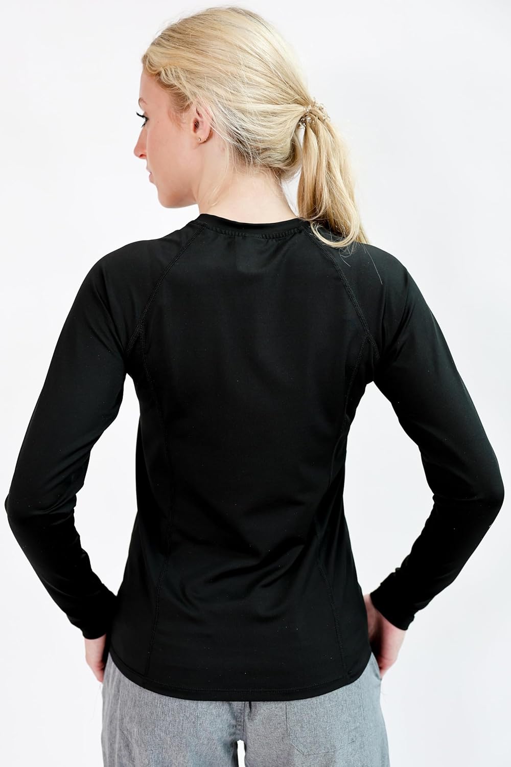 Women’s Athletic Underscrub Top – Long Sleeve, Base Layer, Multicolor Designs, Breathable, Stretch Fabric. - Image 3