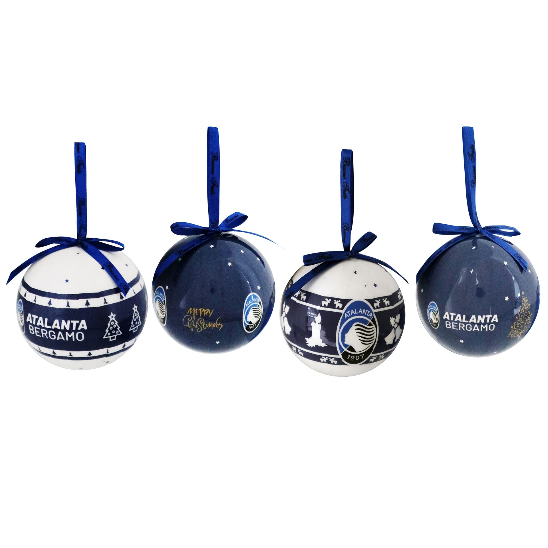 Giemme Set 4 Palline di Natale Atalanta