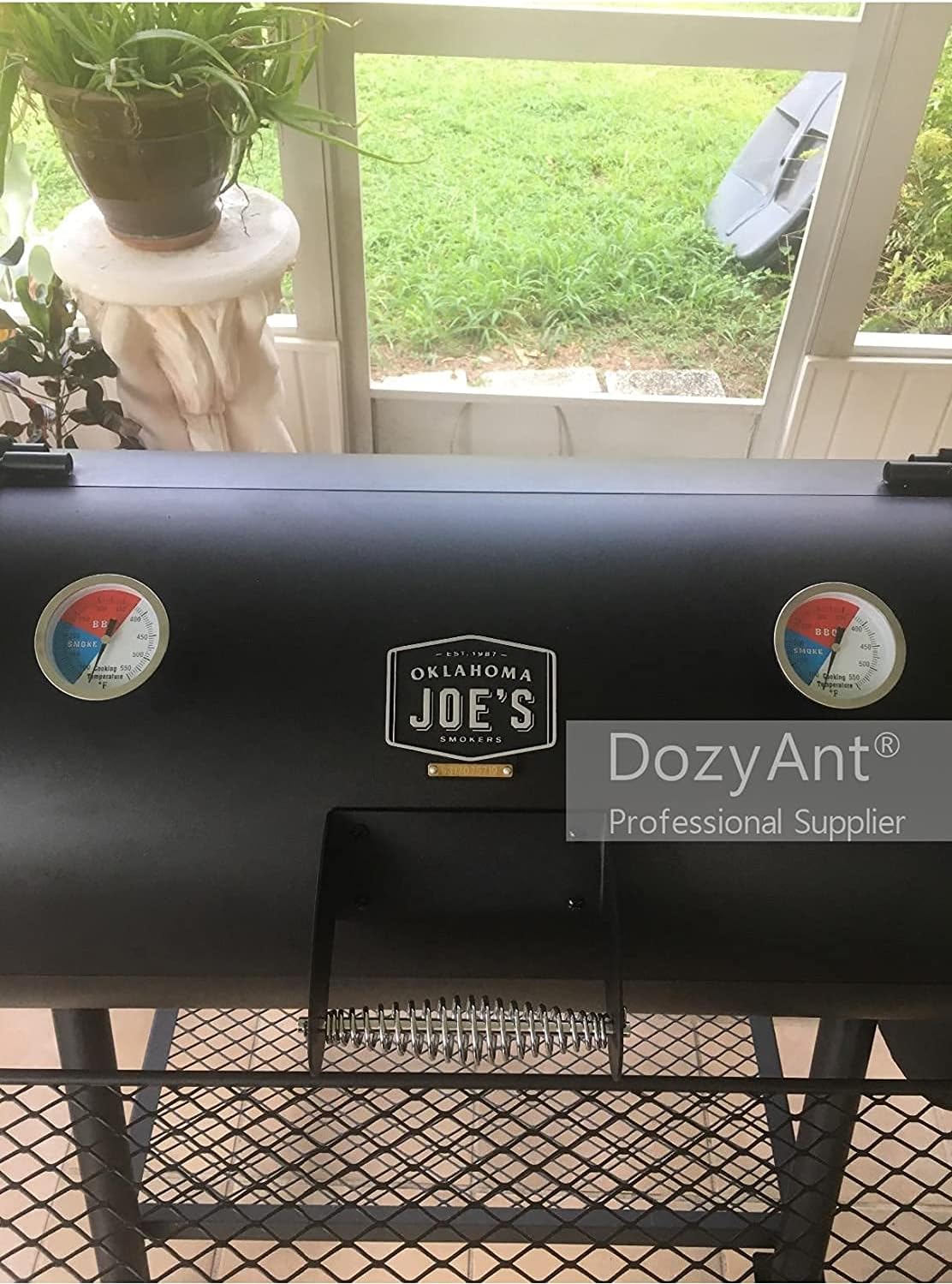 3 1/8 inch BBQ Thermometer Gauge 2 Pcs Charcoal Grill Pit Smoker Temp Gauge Grill Thermometer Replacement for Oklahoma Joe's Smokers, and Smoker Wood Charcoal Pit, Large Face Grill Thermometer