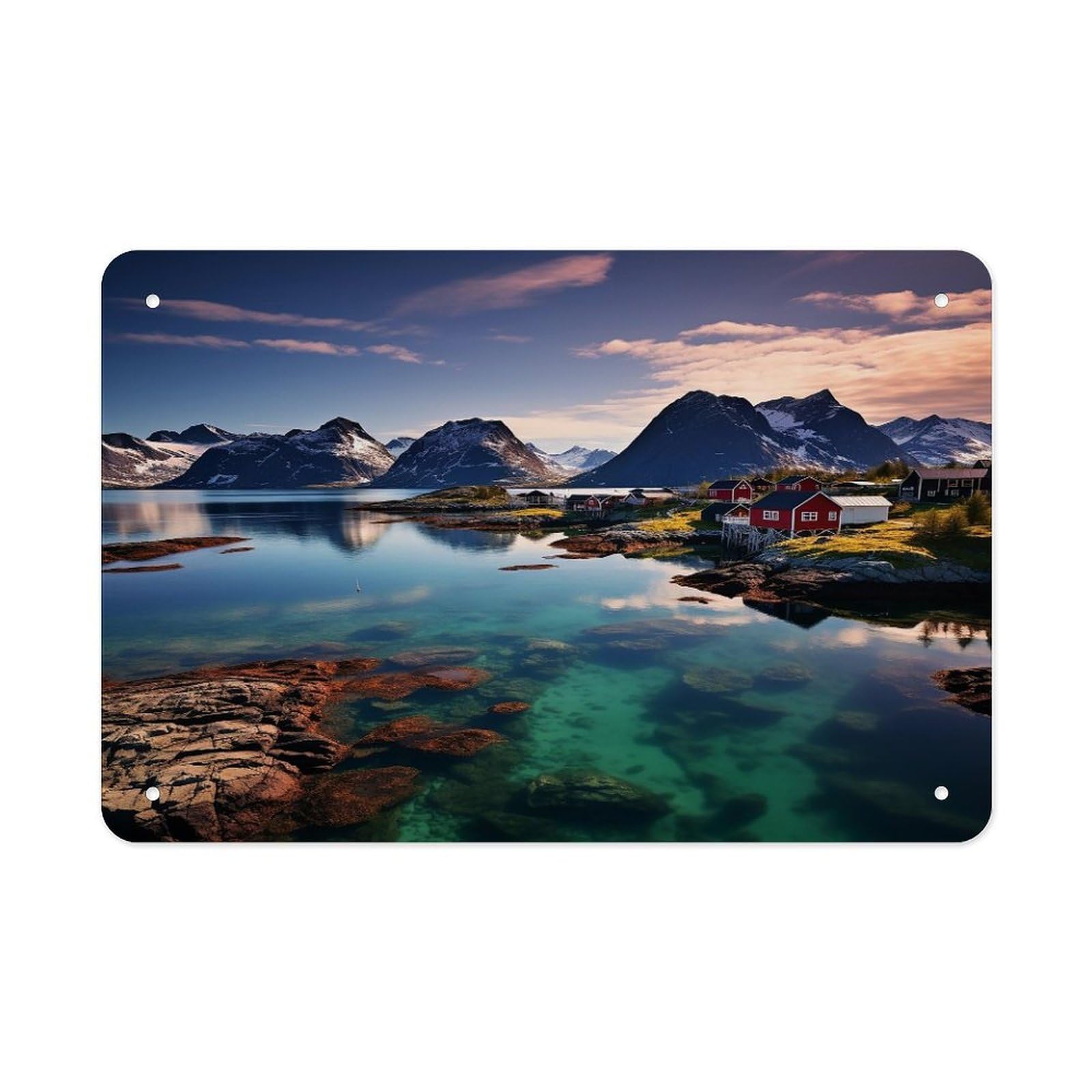 Fodpand Style Norway Islands Wall Art Metal Signs Tin Sign