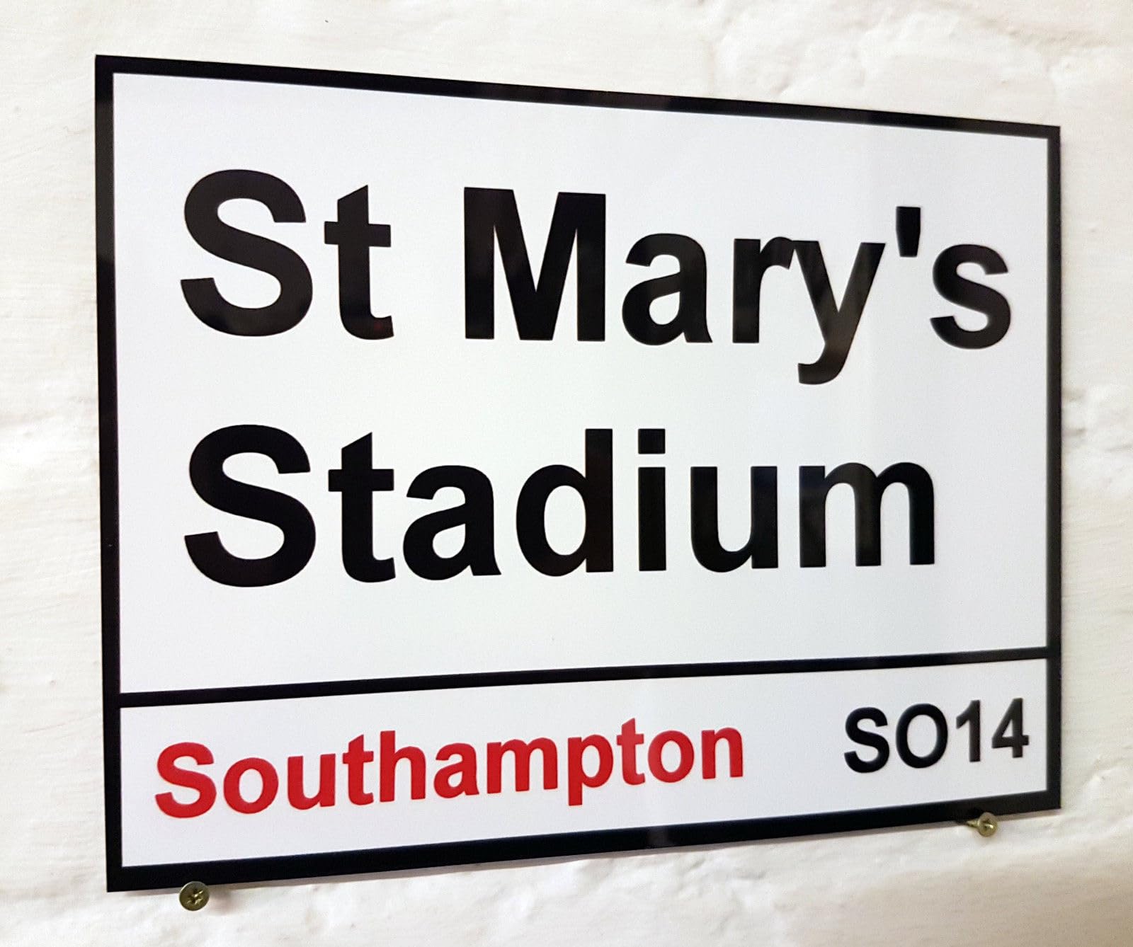 Yelacecca Tin Sign A37408 New Metal Street Sign Southampton Fc St Mary's Stadium Metal Street Sign 8X12 Inches