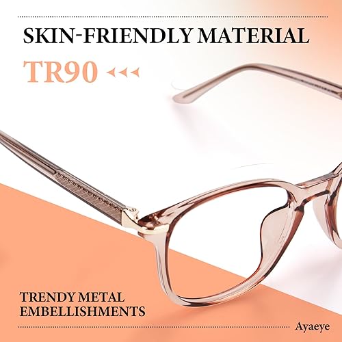 Miniatura 4 de TR90 - Lentes de bloqueo de luz azul para mujeres y hombres, anteojos clásicos de metal para computadora, lentes transparentes antirreflejos a la