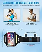 Vista 4 de Brazalete para correr [diseño 3D] con bolsa para llaves, soporte para teléfono para correr para iPhone 16 15 14 13 12 11 Pro Max Plus, Samsung S25
