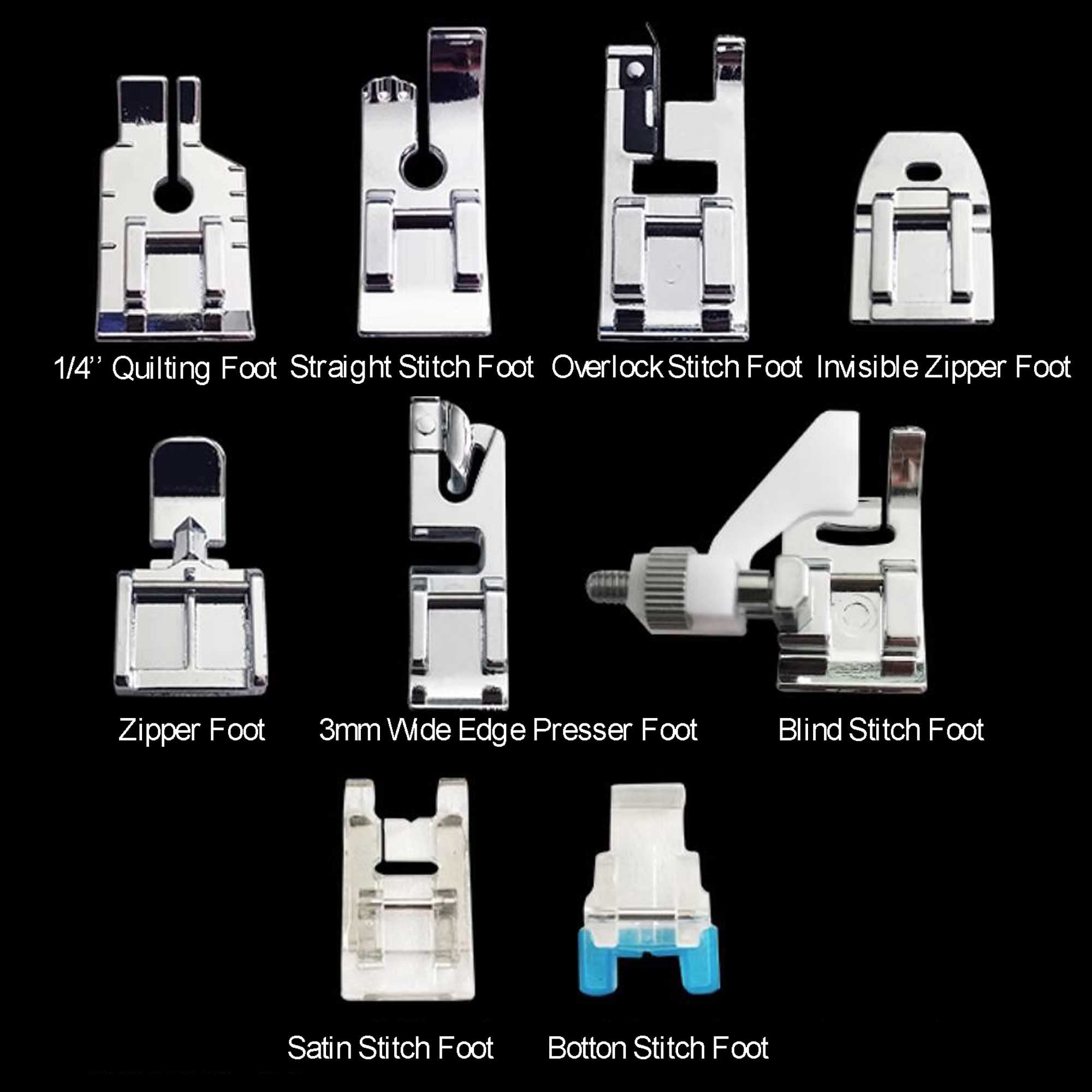 11 PCS/Set Piedino Premistoffa Macchina Da Cucire Piedini Macchine