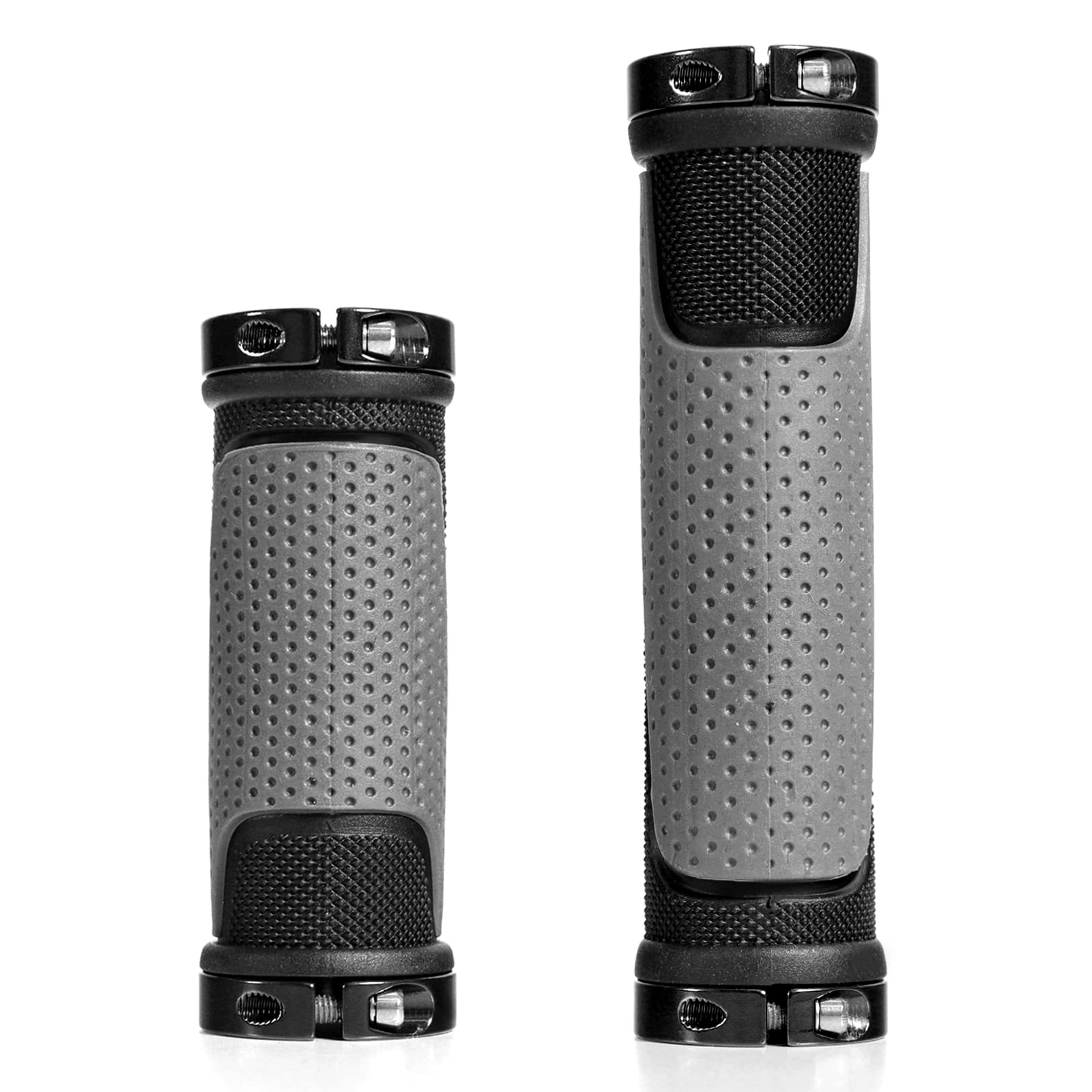 SENQI Poignées de vélo légères - 130 mm et 130 mm, 130 mm et 90 mm, 90 mm et 90 mm - Pour guidon de 22,2 mm - Convient pour vélos multi-vitesse, VTT, BMX - Noir