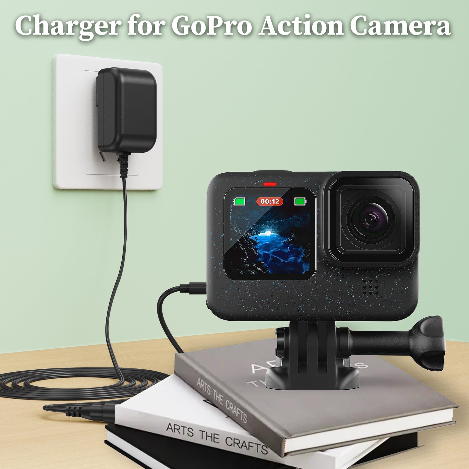 Amazon.com: Charger for GoPro Hero 5 6 7 8 9 10 11 12 Black
