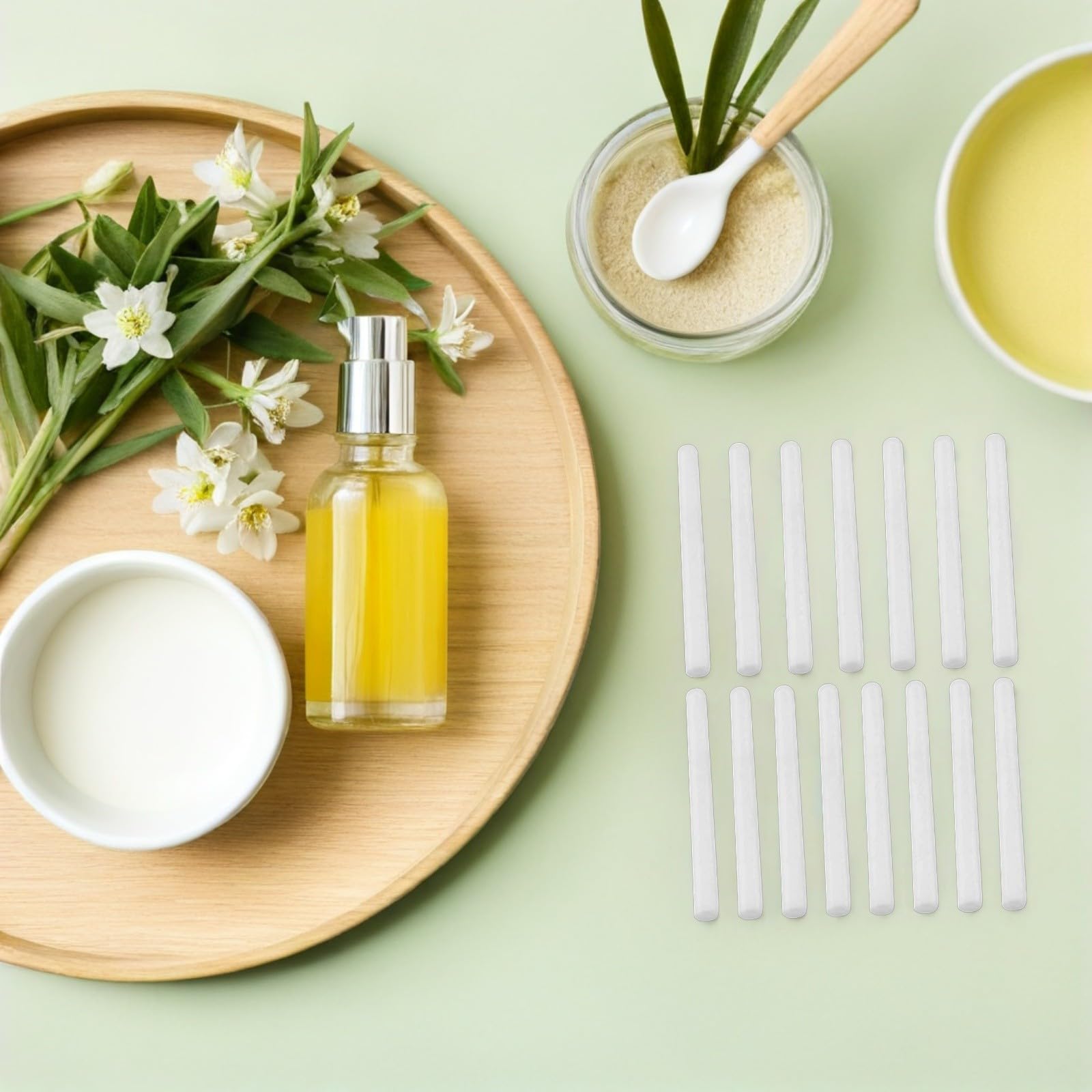 HEMOTON Bastoncini Diffusori di Profumo in Cotone 15 Pezzi Assorbimento Rapido e Alta Capacità D'acqua per Aromaterapia in Soggiorno e Cucina