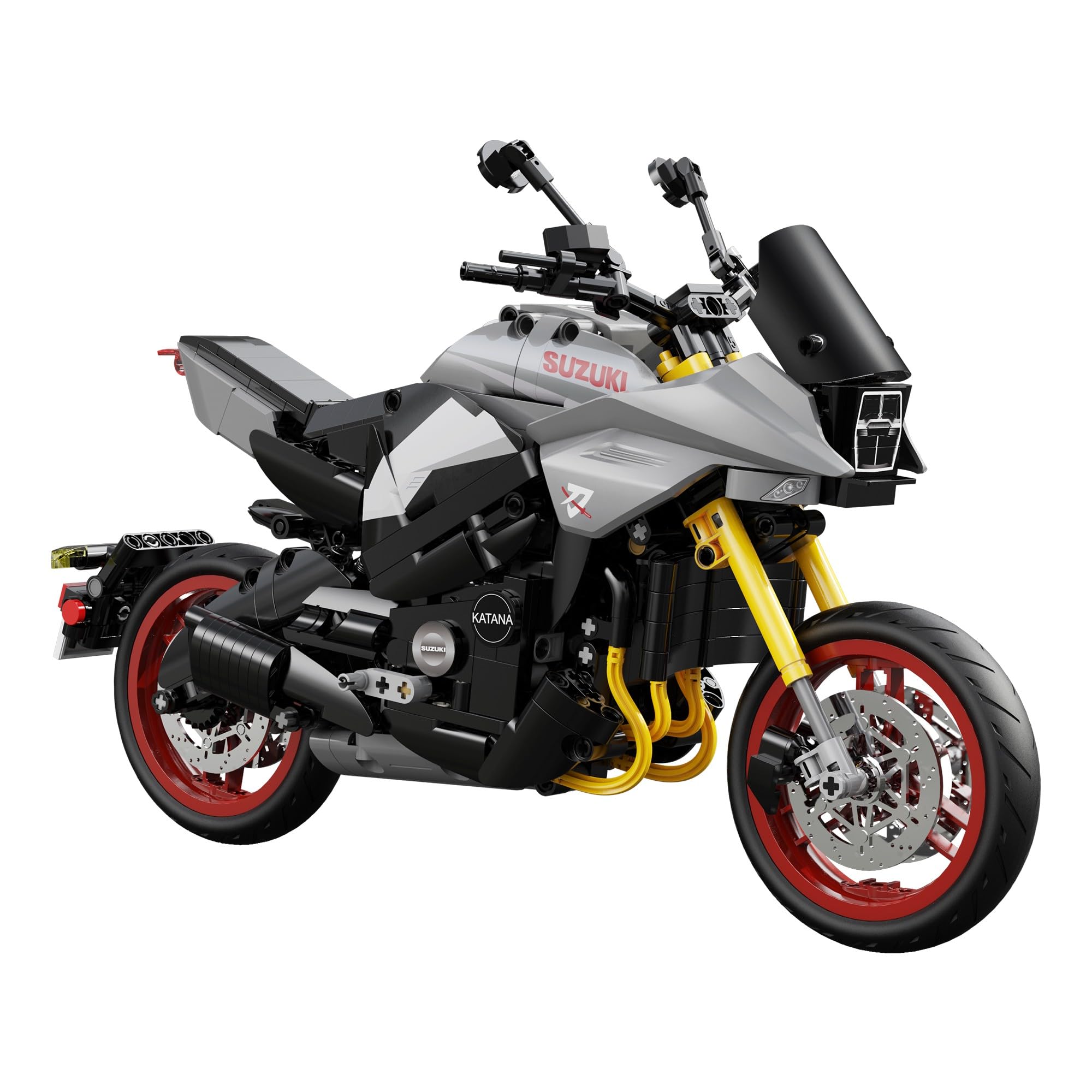 Cada - Suzuki CATANA 2022 - Set de construcción - Moto de Carretera - De Color Gris-Negro -1104 Piezas - + 8 años - Escala 1:6 (DEQUBE 927DE59021)