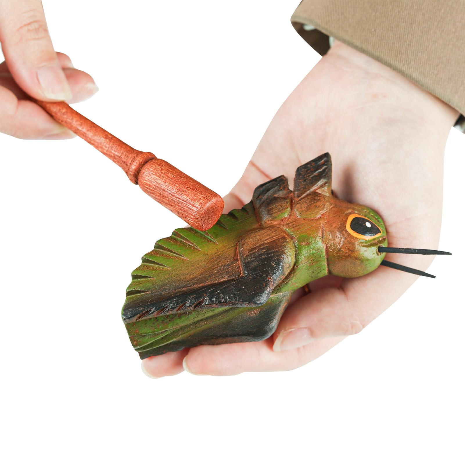 Instrument de cricket en bois de 8,4 cm - Râpe Guiro - Percussion musicale