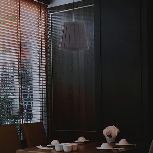 Miniatura 8 de Beaupretty Pantalla de repuesto con clip para lámparas, cubierta de lámpara pequeña, pantalla de barril de repuesto para luz de piso de mesa, color