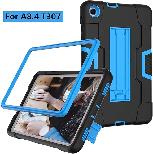 Miniatura 31 de Funda para Samsung Galaxy Tab A 8.4 2020, resistente policarbonato duro de silicona suave a prueba de golpes, resistente funda protectora de alto