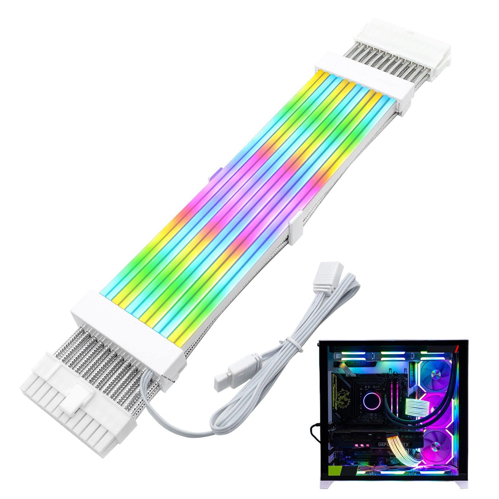 Amazon.co.jp: RGB 電源ケーブル,ARGB ネオンカラーライン電源延長