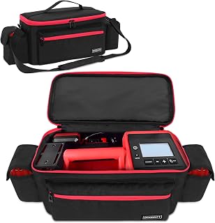 Air Compressor Bag Compatible with Milwaukee M18 Tire Inflator 2848-20, Portable Carrying Case Fits for Milwaukee Tools Accessories and 18V Battery, Black (Bag Only)