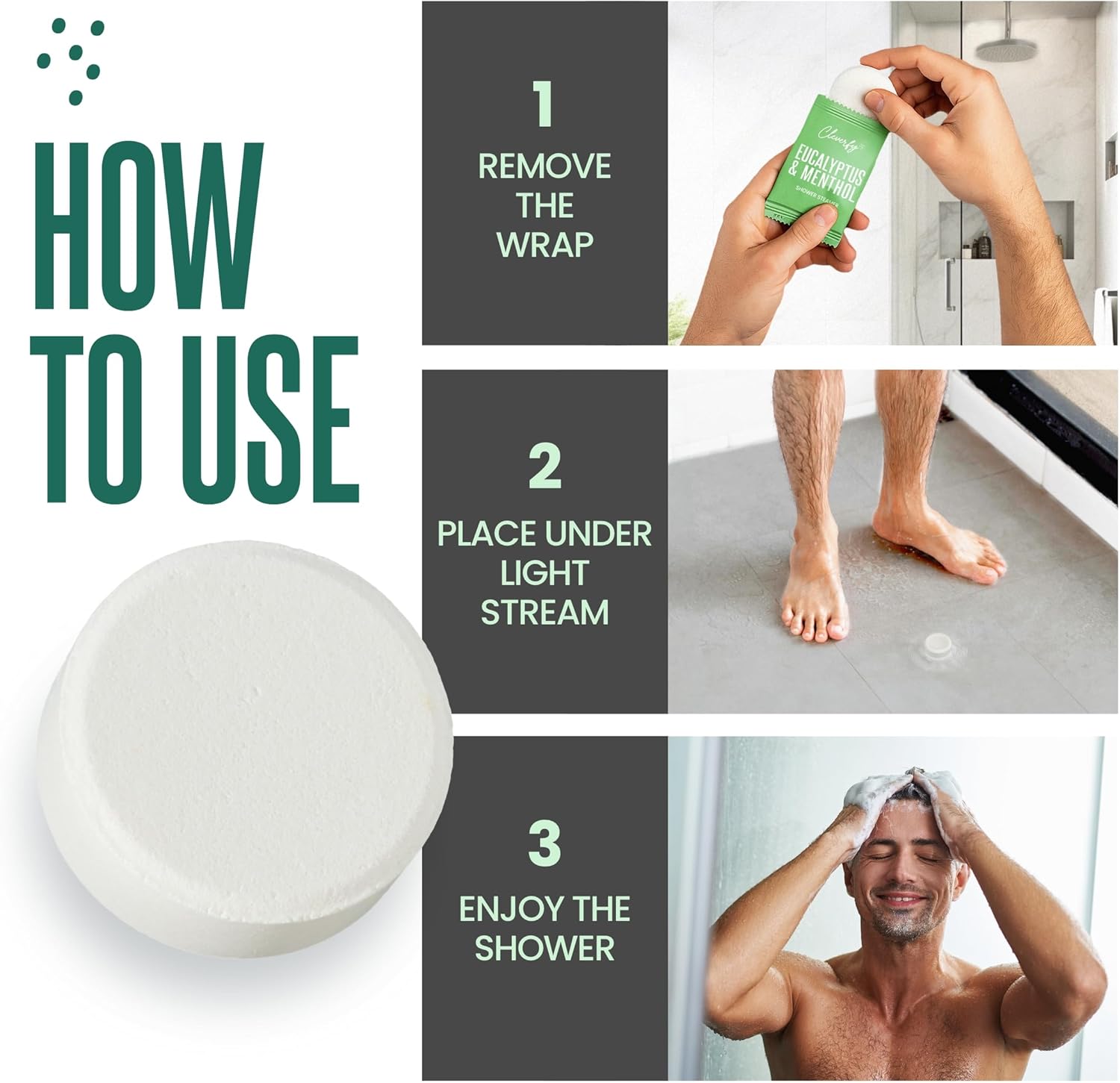 Cleverfy Shower Steamers Aromatherapy for Women and Men - Self-Care Shower Bombs for Stress Relief and Relaxation - 6 Tablets - Image 7