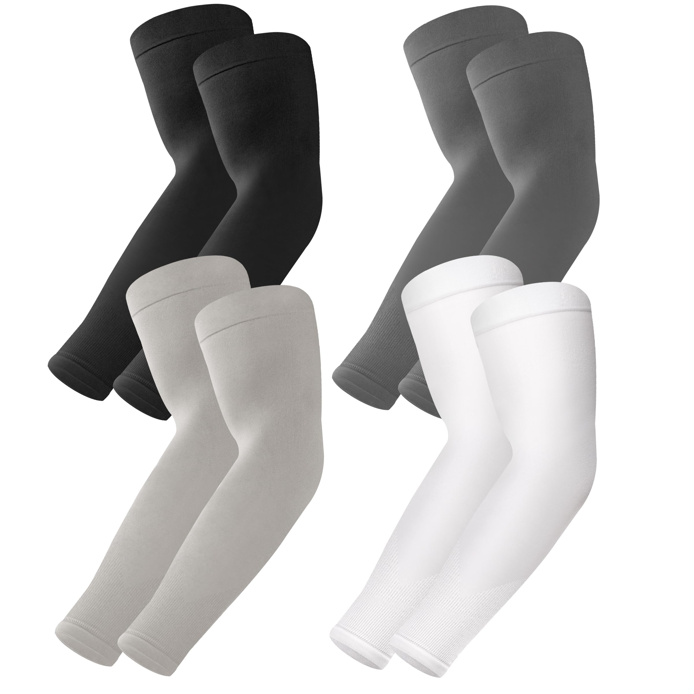 BHYTAKI UV Sun Protection Arm Sleeves, UPF 50 Sports Cooling Arm Compression Sleeves for Men Women Teenager
