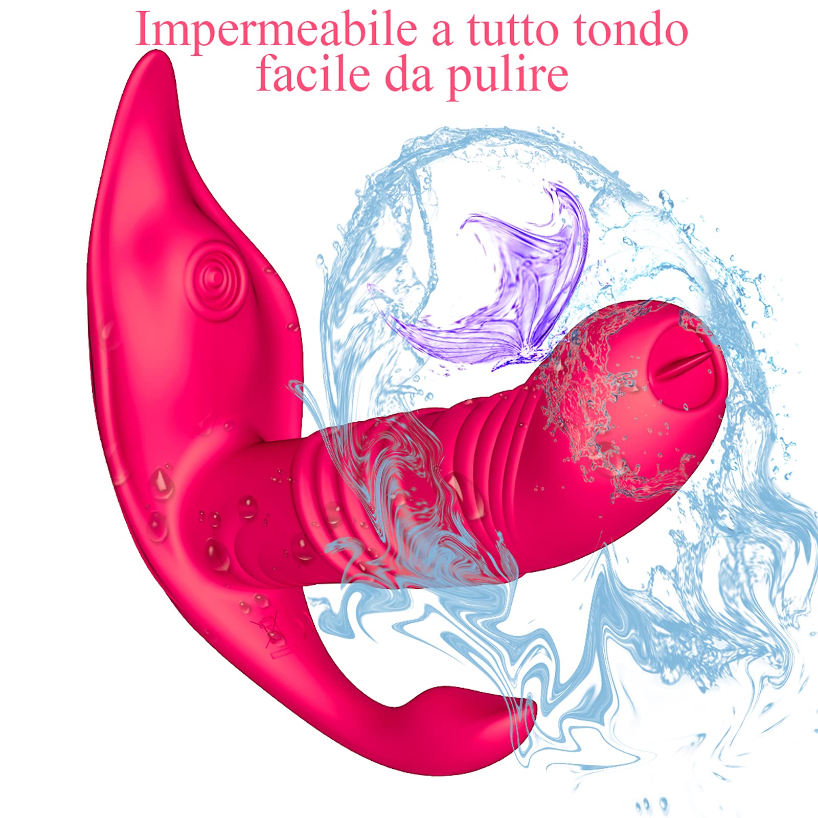 -Massaggiatore Di Silicone Impermeabile Pelvico - 2 Motori e 10 Modalità Di Massaggio Controllo Degli Esercizi Rafforzamento Dei Muscoli per il Pavimento/a