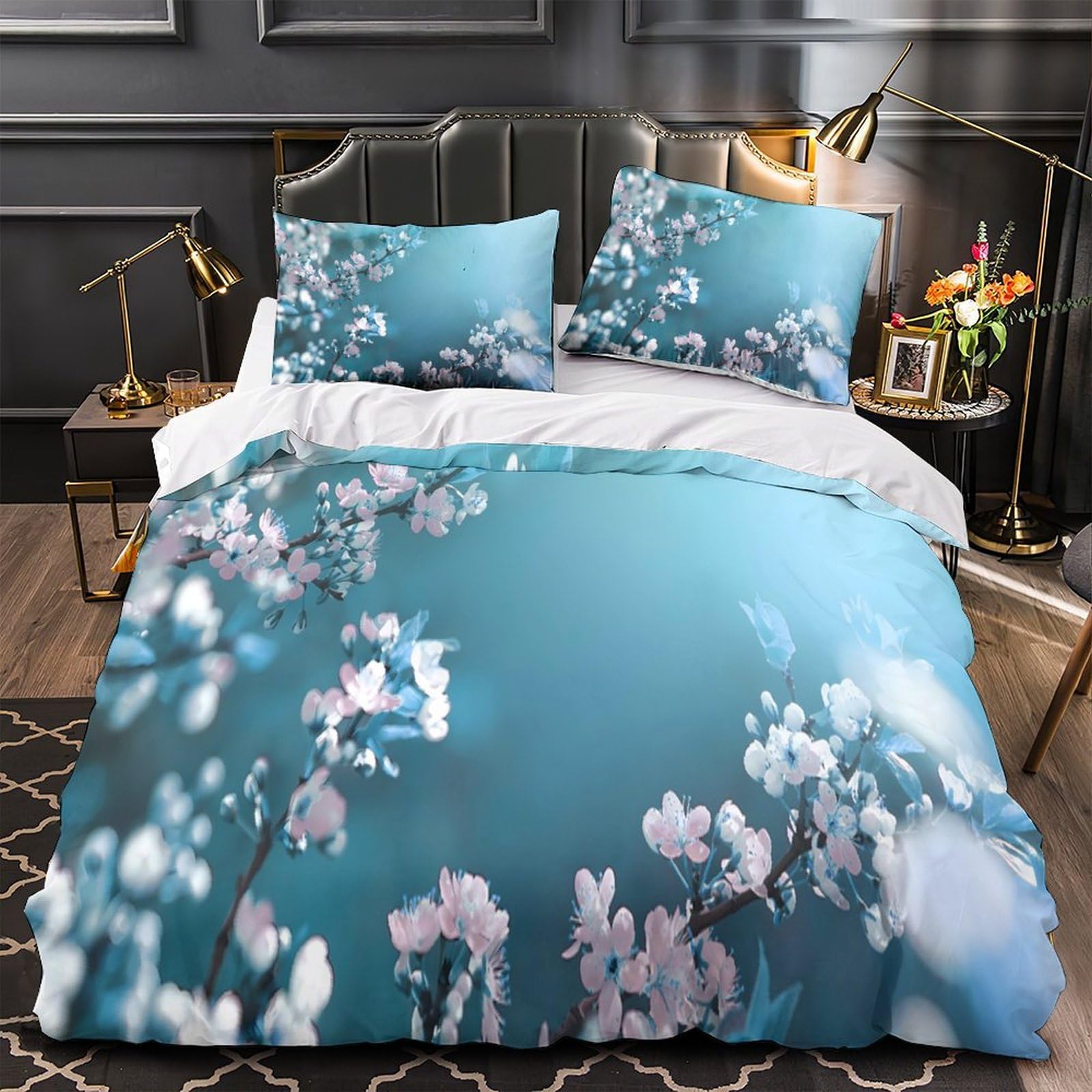 Housse de couette tracteur 260x220 cm en microfibre imprimée 3D avec ses taies