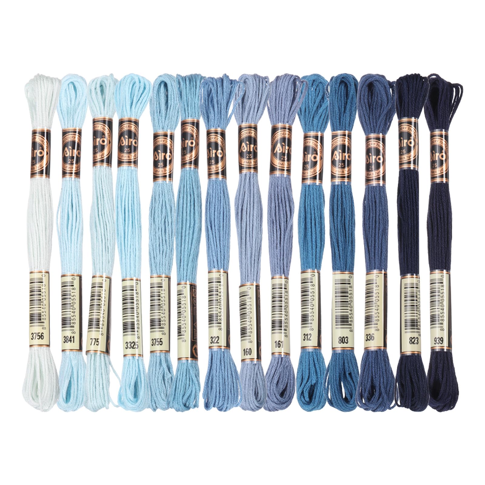 PATIKIL 14 Skeins Embroidery Floss, Polyester Embroidery Threads Bracelets String for Cross-Stitch Hand Embroidery, Multicolored Blue — image 1