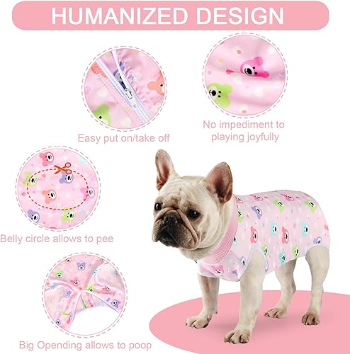 Miniatura 10 de Due Felice Traje de recuperación de cirugía para perro, mameluco para mascotas después de la cirugía, alternativa al collar electrónico para hembra,