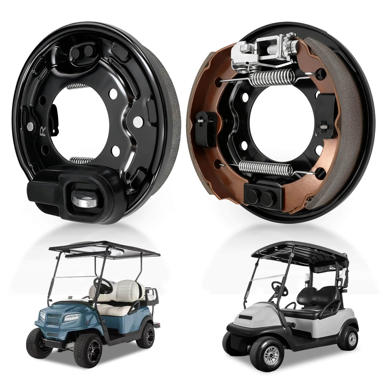 Club Car Brake Assembly with Driver and Passenger Side Rear Brake Cluster Fits Club Car DS & Precedent 1995-UP and Tempo 2018-up Golf Cart, Durable