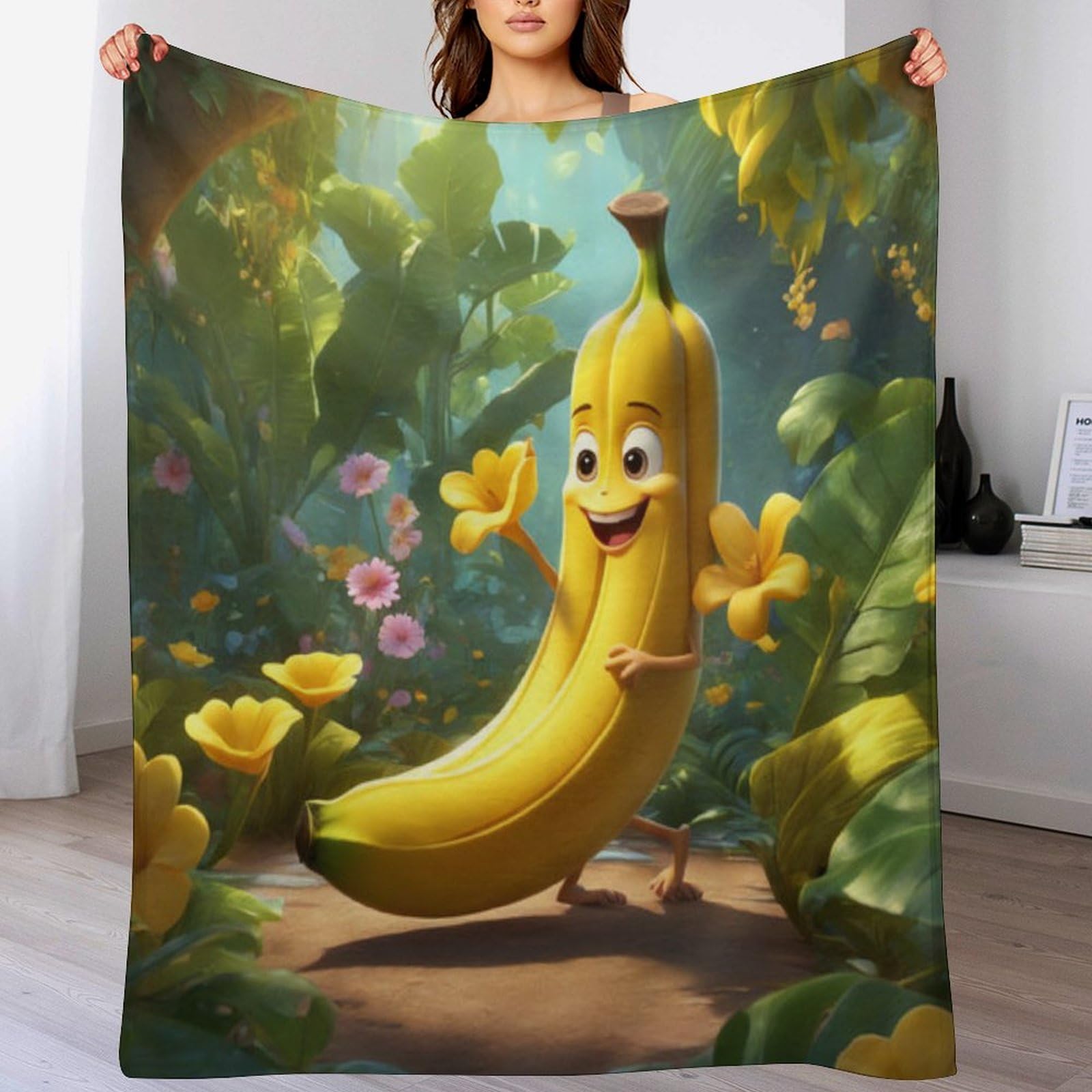 Manta de franela de plátano 180x200 cm suave para el salón y cama