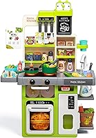 TooyBing Kids Play Kitchen Set: Toddler Pretend Playset with Steam Stove, Lights & Sounds, Sink, Food & Accessories (31.5in Tall)