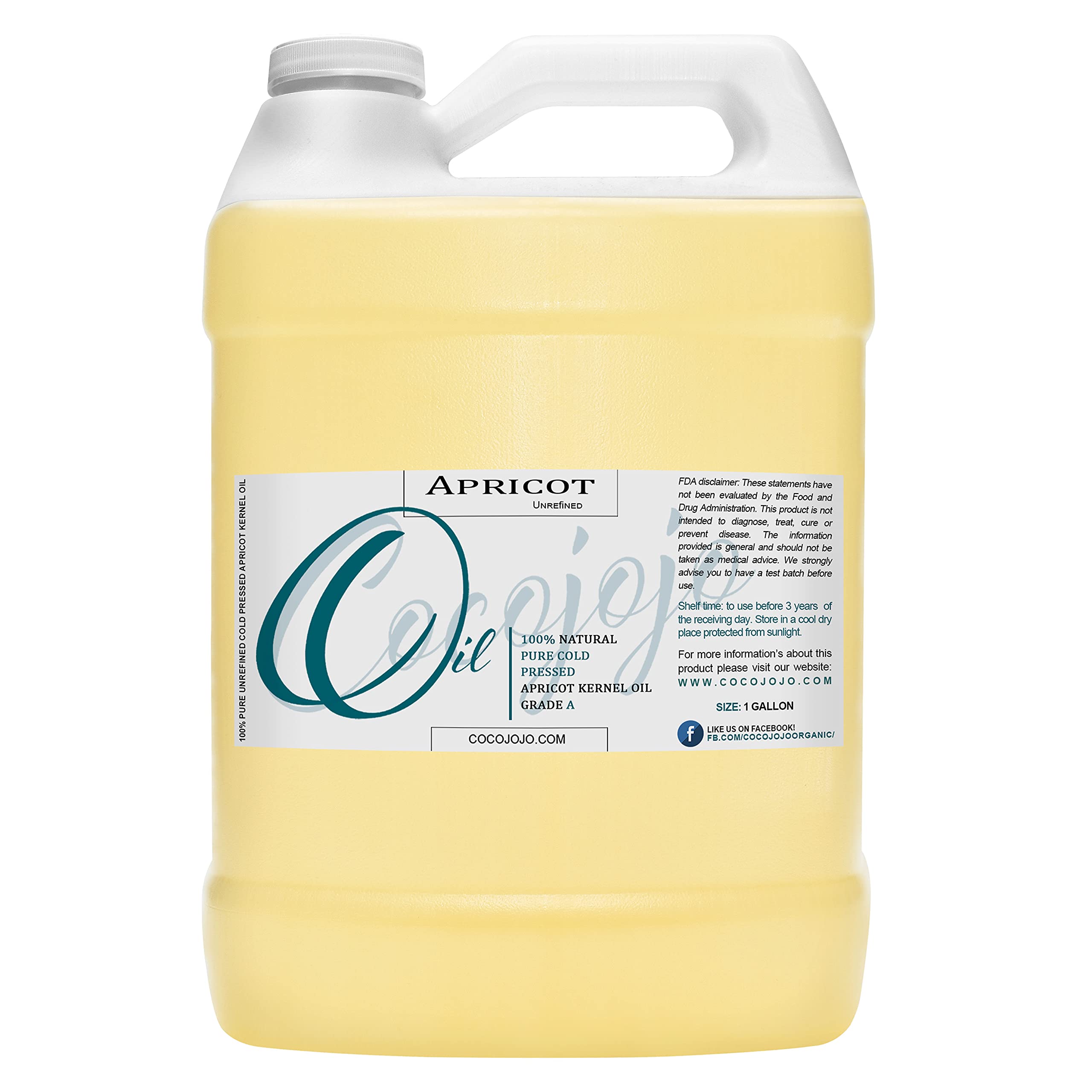 Buy Apricot Kernel Seed Oil Carrier Bulk, 1 Gallon 128 oz 100 Pure