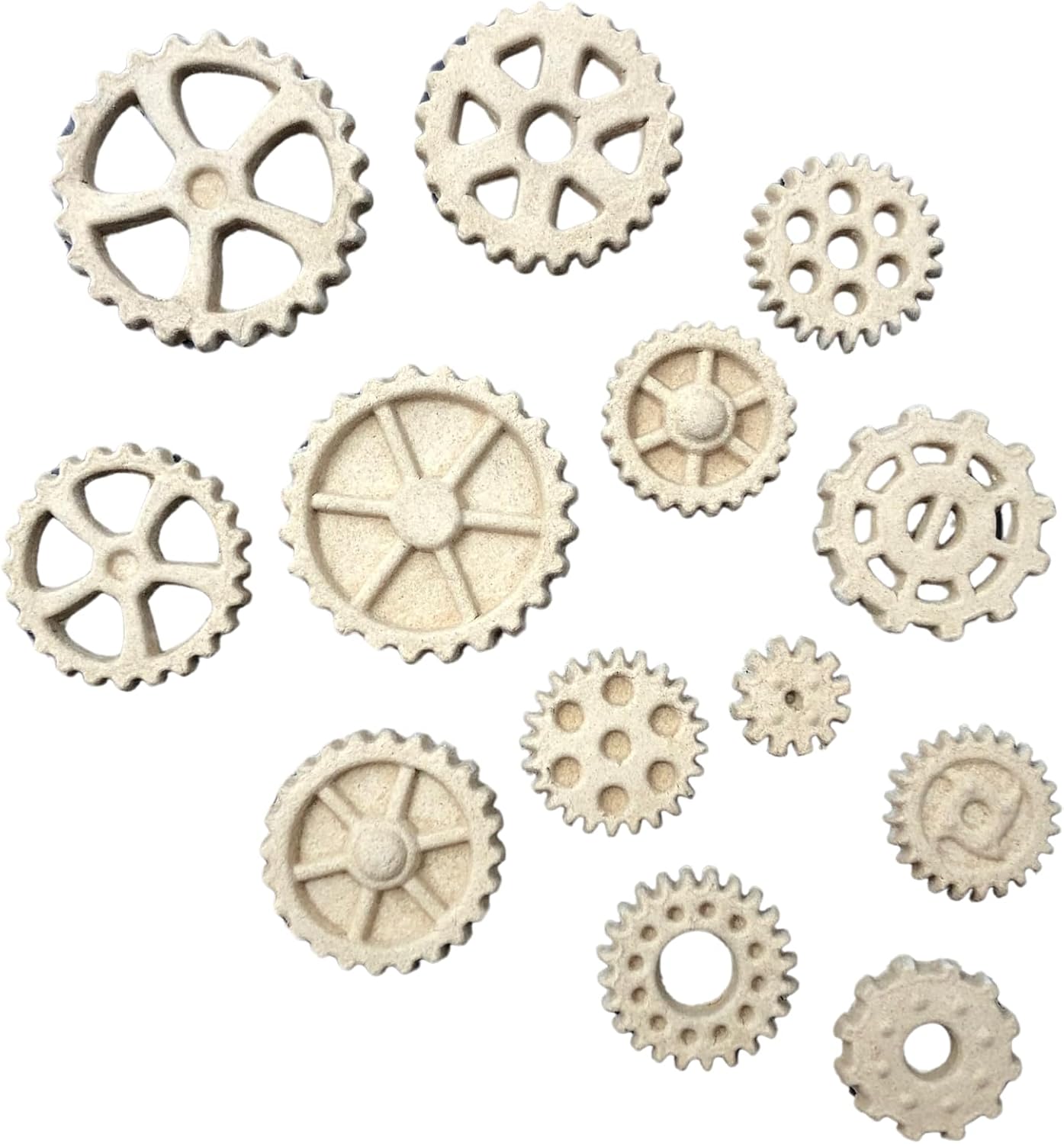 WoodUbend WUB0515 Pack of Cogs Appliques - Heat Bendable & Flexible Wood Onlays 17x10cm - DIY Craft & Home Decor - Easy to Apply & Paint - Versatile, Reusable & Durable Decals - Industrial Design