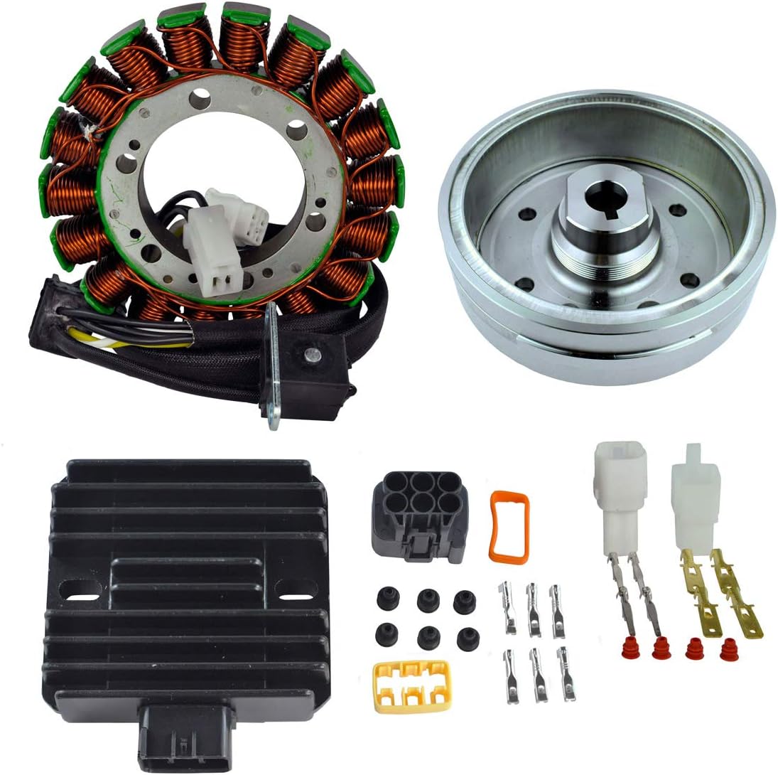 RMSTATOR Replacement for Kit Stator + Improved Magneto Flywheel + Regulator Rectifier Suzuki LTA 400 Eiger/LTF 400 Eiger 2002-2007