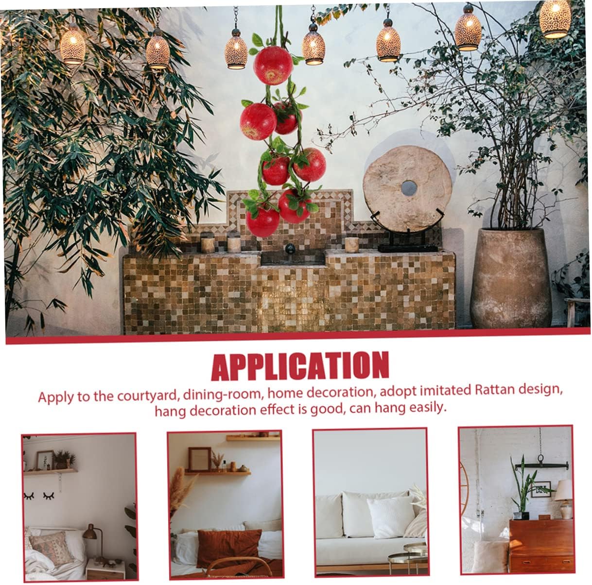 3pcs Realistic Simulated Hanging Decoration Fruit Garland Artificial Fruit Decor Home Supplies