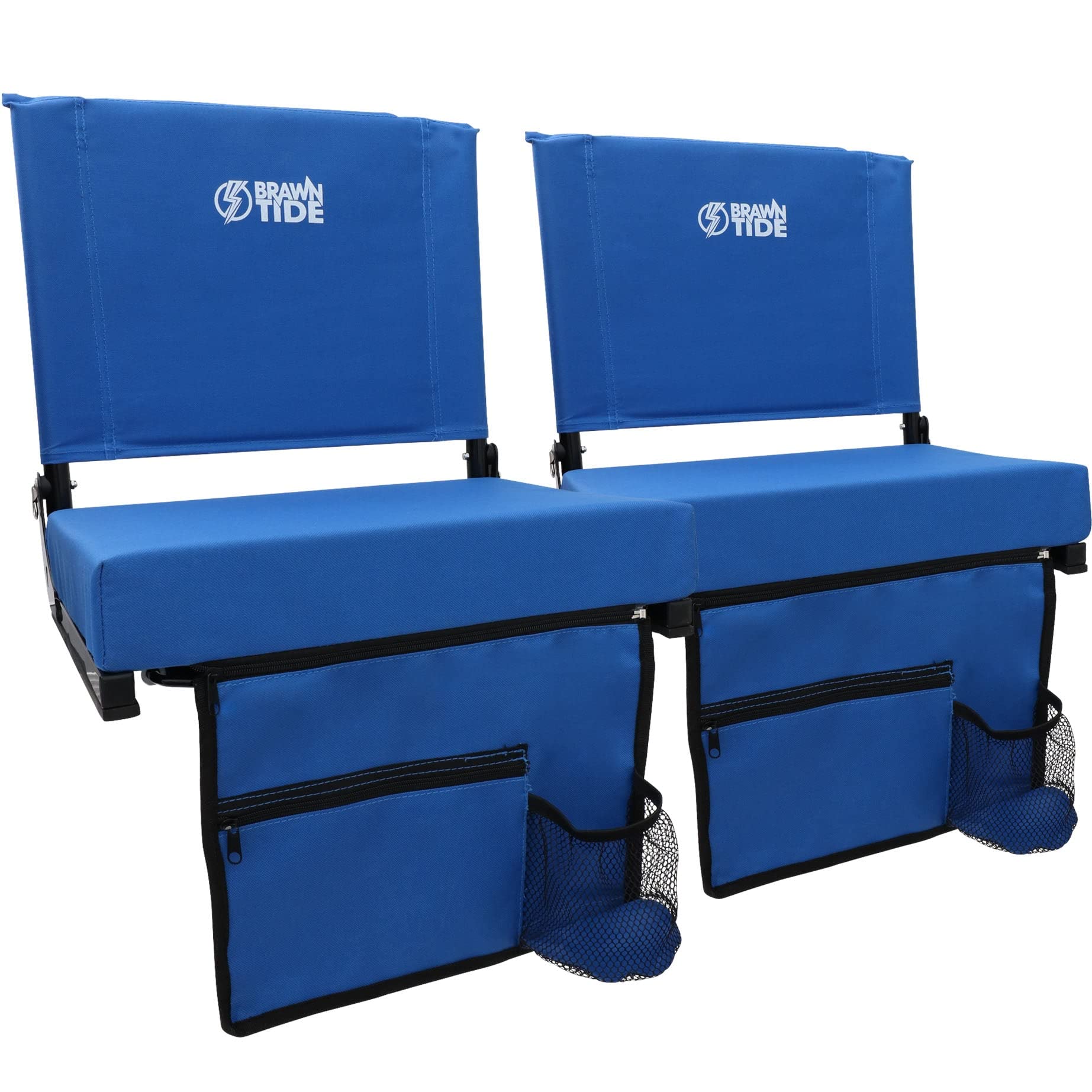 BRAWNTIDE Wide Stadium Seat Chair Extra Thick Padding, 2 Bleacher