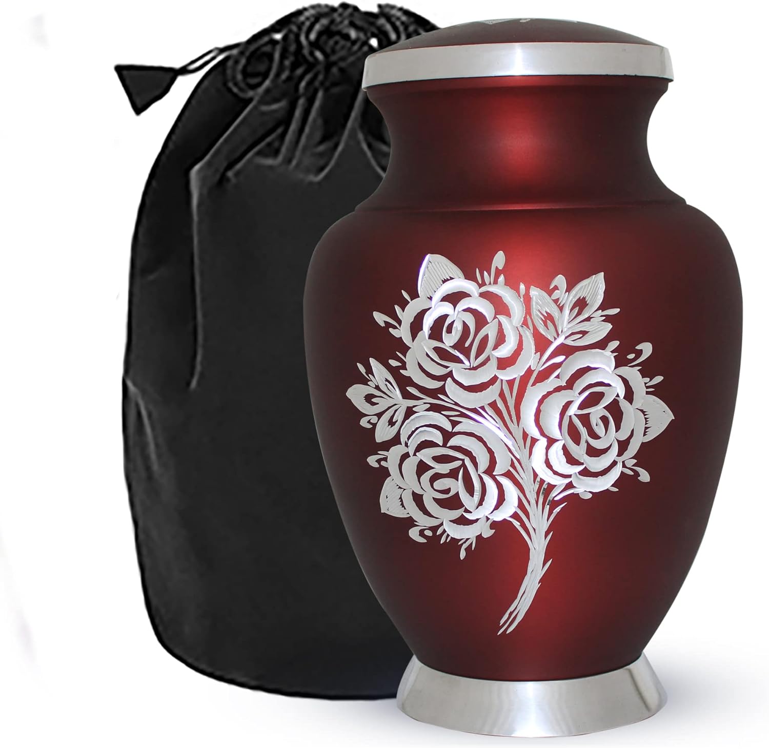 Red Rose Urns for Ashes Adult Male/Female Burial Urn for