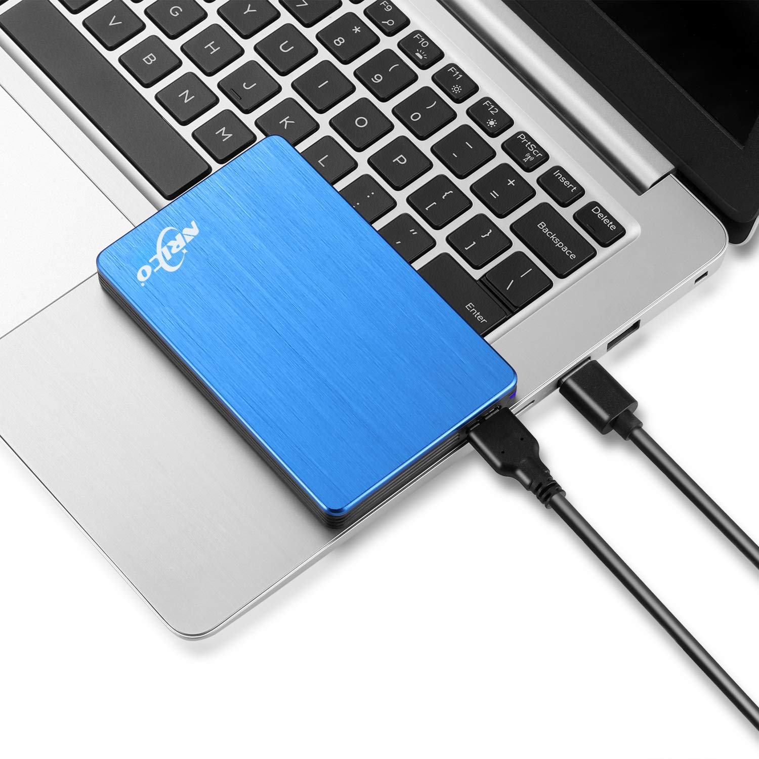 Disco duro externo portátil de 500 GB USB 3.0 HDD de 2.5 pulgadas de almacenamiento compatible con PC, Mac, escritorio, PS4 (500 GB, azul) 3