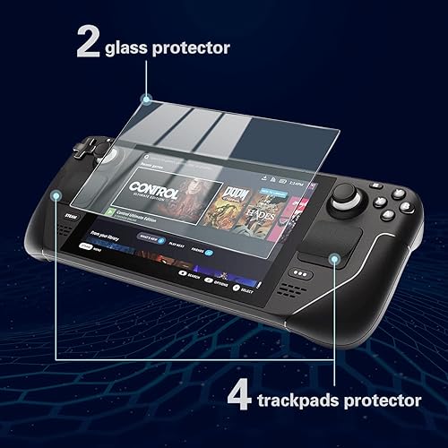 Miniatura 2 de Volprot 9H - Protector de pantalla de vidrio para cubierta de vapor, película templada transparente HD transparente sin burbujas, antiarañazos