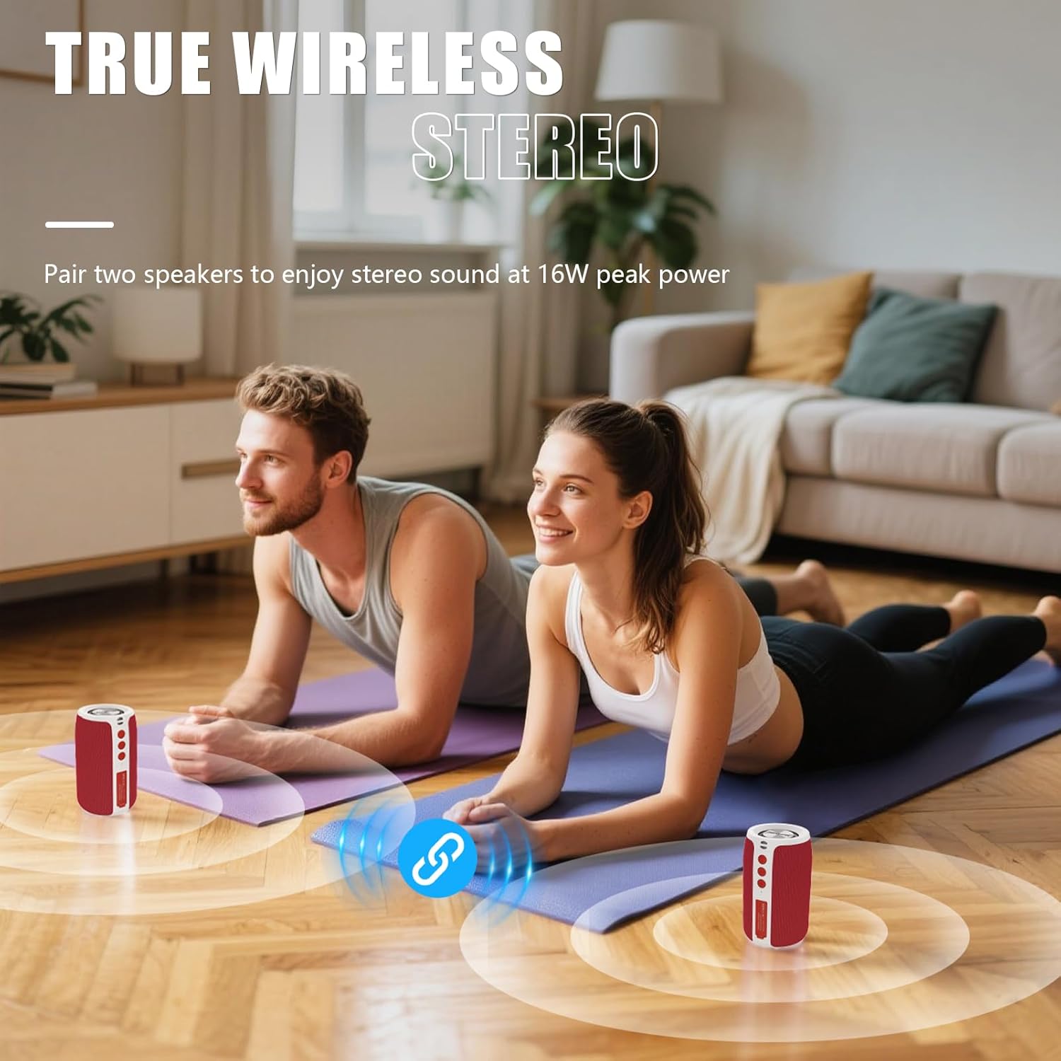 Bluetooth Speaker,Stocking Stuffers MusiBaby Portable Wireless Speakers, Outdoor, Waterproof Speaker with Stereo Sound,Booming Bass,Dual Pairing,Bluetooth 5.3,24H Play,Gifts for Men - Image 8