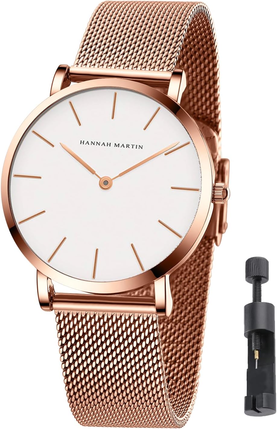 HANNAH MARTIN Watches for Women Waterproof Ladies Analog Quartz Wrist Watches Stainless Steel Band Fashion Dainty Female Watch Luxury Bracelet Diamond