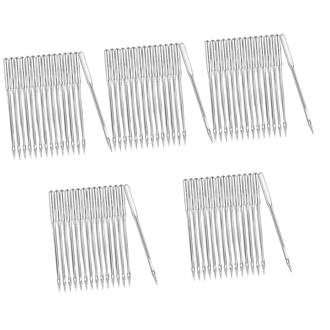 Gadpiparty 5 Series Aguja De Máquina Agujas De Coser Hogar Metal Plata 100 Piezas*5