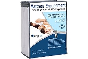 Waterproof Twin XL Bed Bug Mattress Protector with Zipper - Extra Long...