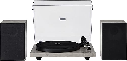 Miniatura 9 de Crosley C62A-WA - Tocadiscos Bluetooth de vinilo de 2 velocidades con transmisión por correa con altavoces incluidos y amplificador integrado, nogal
