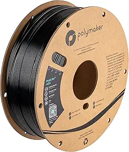 Polymaker ASA Filament 1.75mm Jet Black, 1kg ASA 3D Printing Filament, Heat & Weather Resistant - ASA 3D Printer Filament Perfect for Printing Outdoor Functional Parts