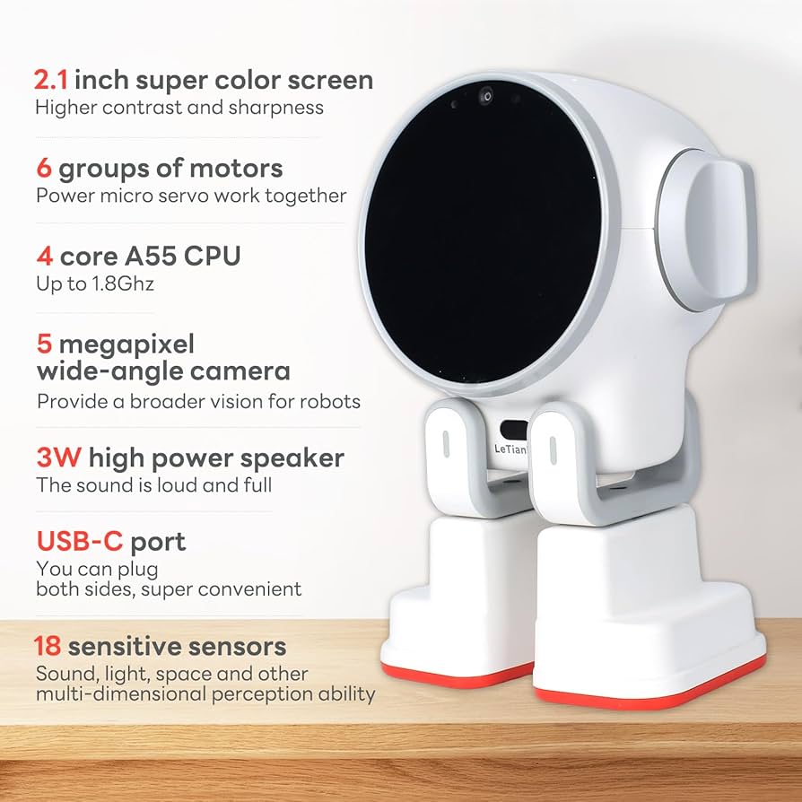 Amazon.co.jp: QUJUSO Rux AI デスクトップロボット 音声対話