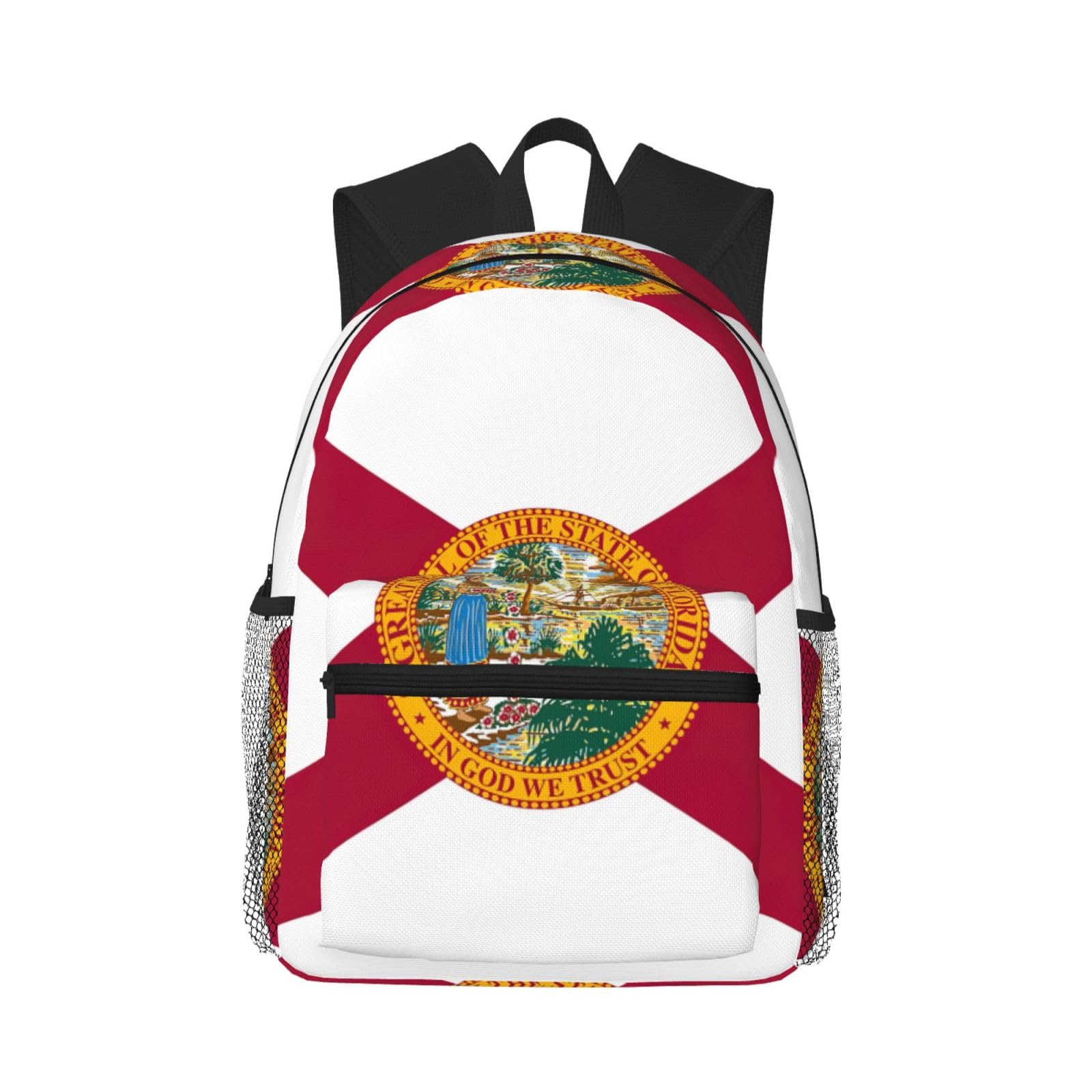 Sac à dos noir léger avec poches One Size motif drapeau Floride - 8